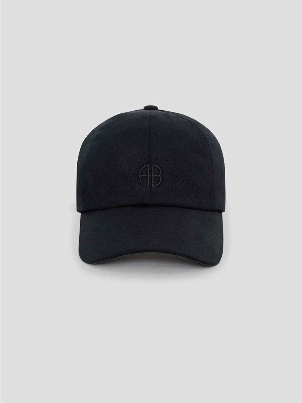 Anine Bing Jeremy Baseball Cap Framed Monogram - Black